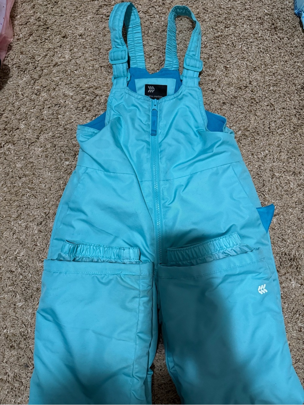 all in motion Turquoise Bib Snow Overalls